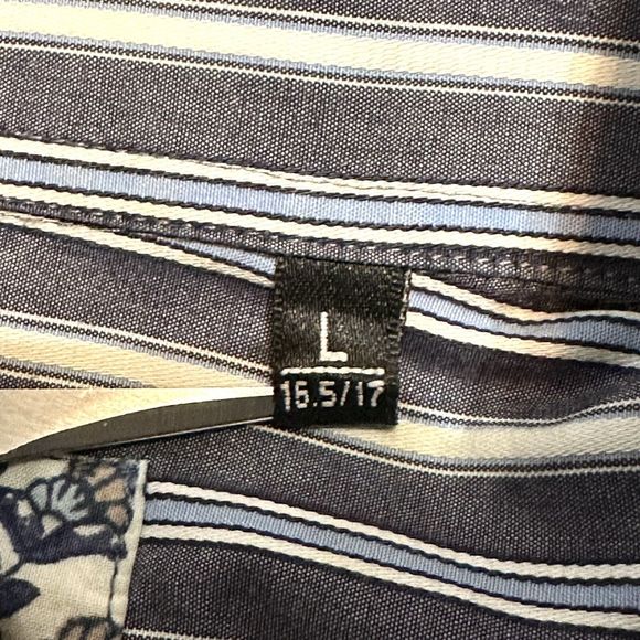 Coogi Luxe Mens Button Down Shirt Long Sleeve Size Large 16.5/17 Floral Trim - Picture 4 of 11